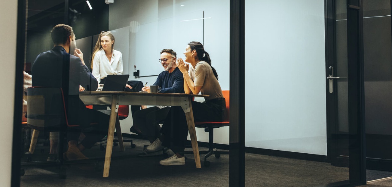 Group of coworkers in a meeting room