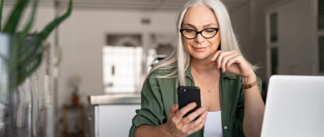 Woman using a smartphone