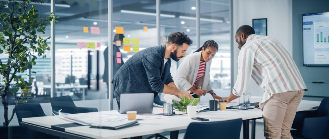 Group of office workers in a meeting room