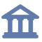 Icon illustration of a bank building